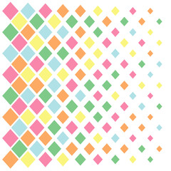 Pattern of rhombuses of different sizes in pastel colors