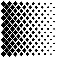 Black rhombus pattern on white background, different sizes	