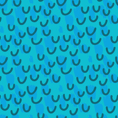 Mermaid scales vector seamless pattern naive simple style