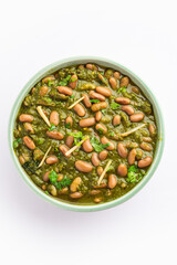 Palak rajma Masala is an Indian curry prepared with red kidney beans & spinach cooked with spices