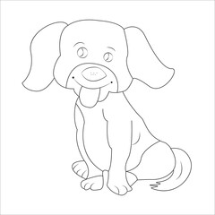 dog coloring page and animal outline design for those who love puppy