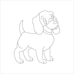 dog coloring page and animal outline design for those who love puppy