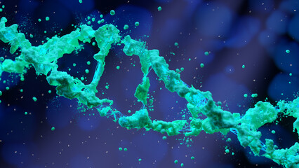 Obraz na płótnie Canvas Molecular structure of DNA. 3D rendering.