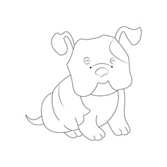 dog coloring page and animal outline design for those who love puppy