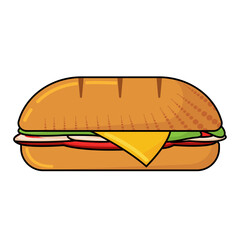 Isolated sandwich fast food vector illustration