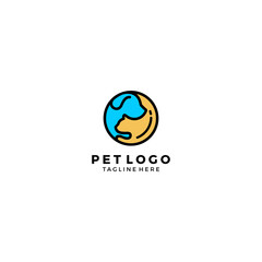 dog and cat vector for pet logo