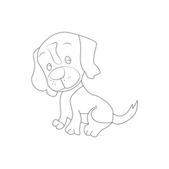 dog coloring page and animal outline design for those who love puppy