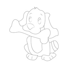 dog coloring page and animal outline design for those who love puppy