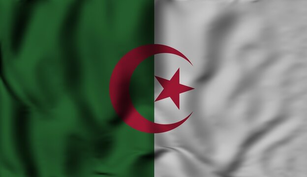 Algeria Flag, 3d Render Flag, Algerian Flag
