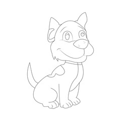 dog coloring page and animal outline design for those who love puppy