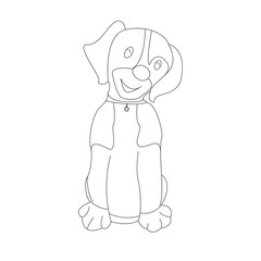 dog coloring page and animal outline design for those who love puppy