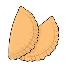 Isolated patty fast food vector illustration