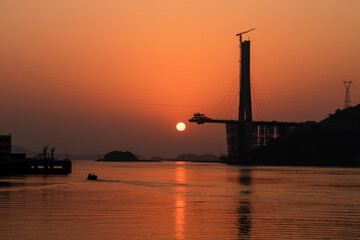 Fototapeta premium sunset over the sea