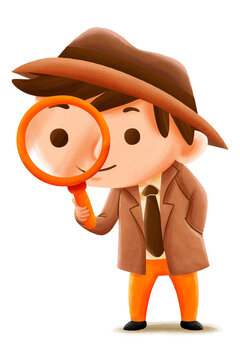 child detective profession cartoon
