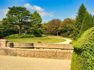 Parkland around in the village of Hautefort in the Dordogne, France
