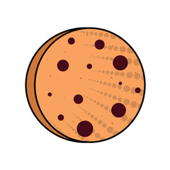 Isolated coockies fast food vector illustration