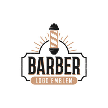 Barber Shop Vintage Element Style logo design