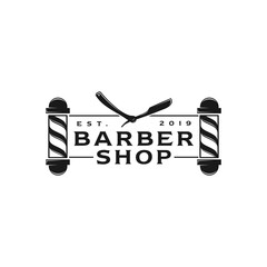 Barber Shop Vintage Element Style logo design