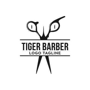 Tiger Barber Shop modern style logo design