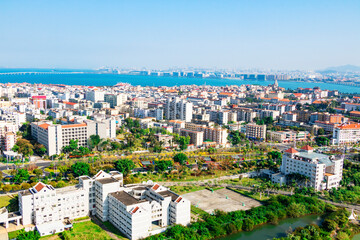 Fototapeta na wymiar Architectural landscape of Xiamen, China.