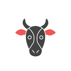 beef bull icons  symbol vector elements for infographic web