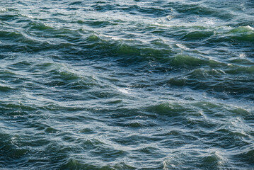 Ocean waves background texture, elevated view from Dyrhólaey, Iceland