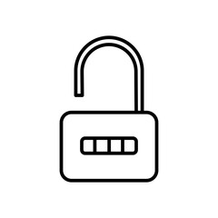 unlock line icon