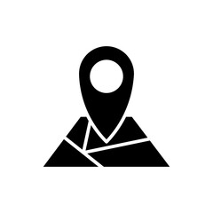 maps and location glyph icon