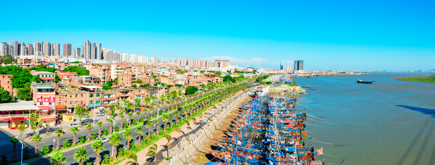 Panorama of Quanzhou, China.