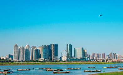 Naklejka premium Panorama of Quanzhou, China.