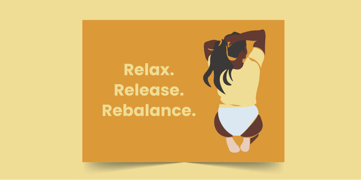 Relax Release Rebalance Greeting Card for African Women