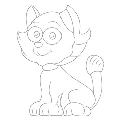 cat coloring page for kids cute animal design and a unique collection of  coloring book 