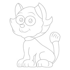 cat coloring page for kids cute animal design and a unique collection of  coloring book 