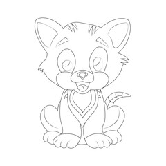 cat coloring page for kids cute animal design and a unique collection of  coloring book 