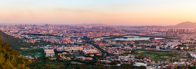 Fototapeta premium Panorama of Quanzhou, China.