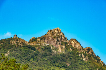 landscape with blue sky