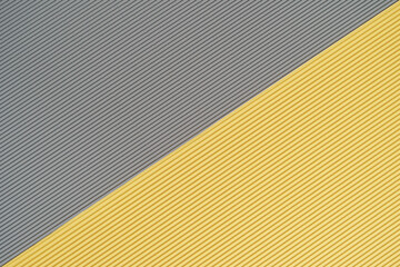 Gray and yellow two tone color paper background with stripes. Abstract background modern hipster futuristic. Texture design