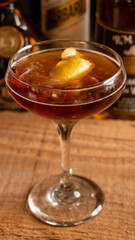 old fashioned in stem glass