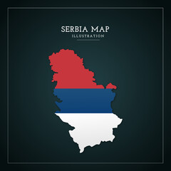 Fototapeta premium 3D Serbia Map Vector Illustration