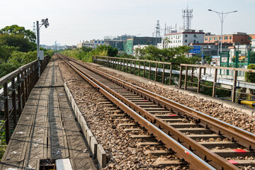 Naklejka premium railway in the countryside
