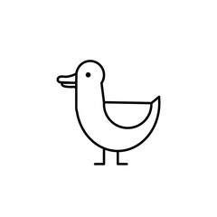 cute duck - vector icon