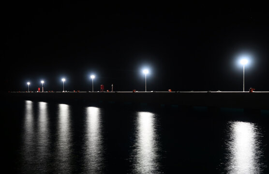 Night View Of A Pier -1