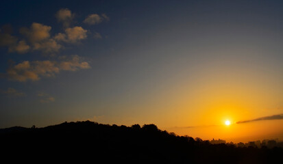 sunset in the mountains
