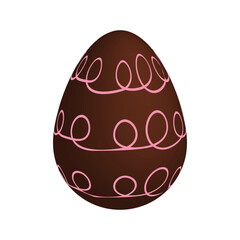 Chocolate Easter eggs. Vector illustration.