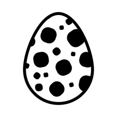 White and black Easter eggs. Vector illustration.