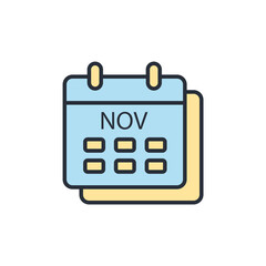 november icons  symbol vector elements for infographic web