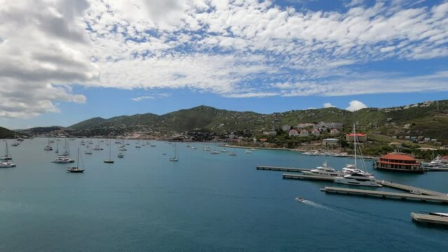 St. Thomas, USVI. Heavensight cruise ship dock in Charlotte Amelie at one of the US Virgin Islands.