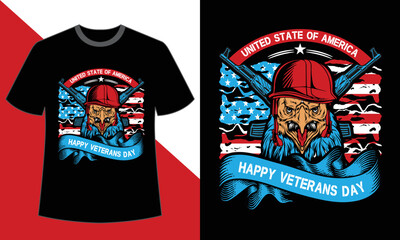 Obraz premium Happy Veterans Day T shirt Design