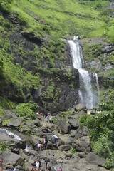 waterfall in the mountains