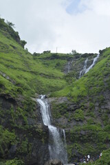 waterfall in the mountains